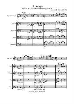 Quinteto para Sax Tenor e Quarteto de Cordas